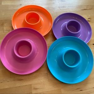 GREATPLATE 4-Piece Round Plastic Plate Bundle